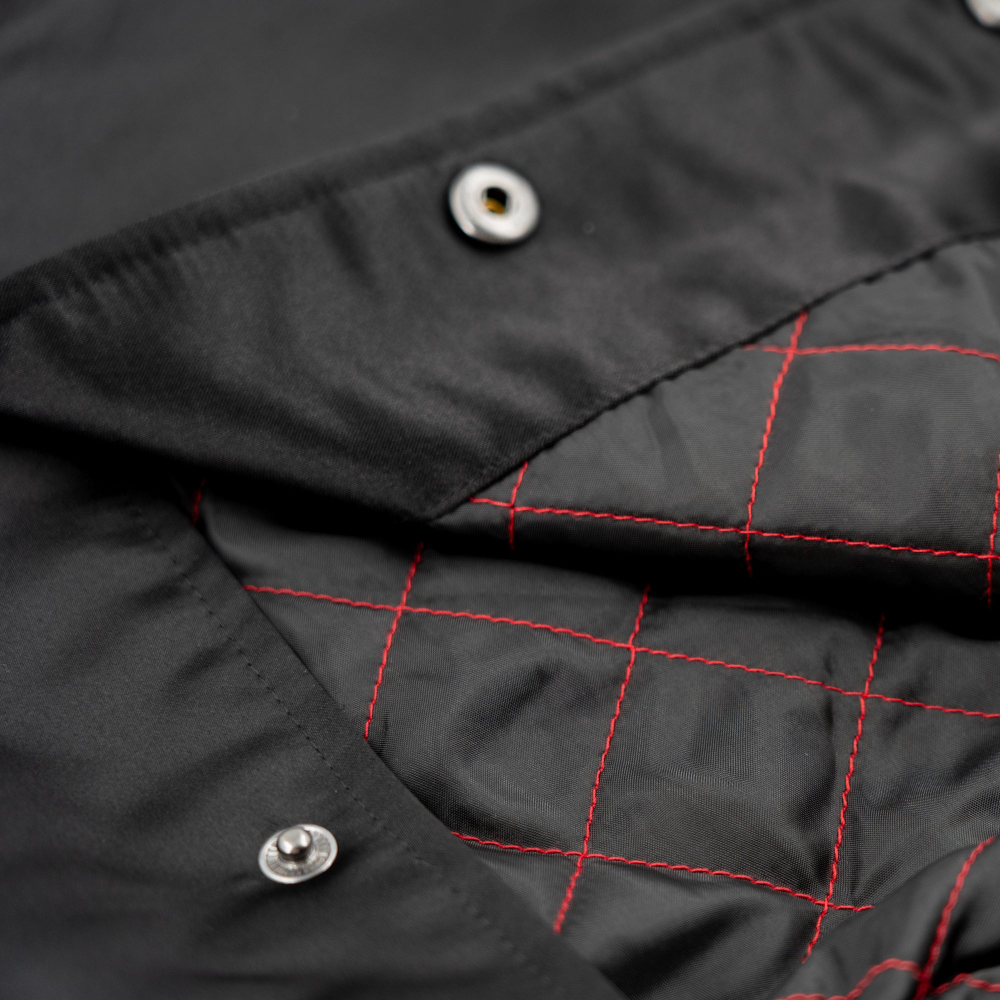 Chicago Blackhawks New Era USA EDITION Stitched Satin NHL Jacke Schwarz - STADIUMDREAMS