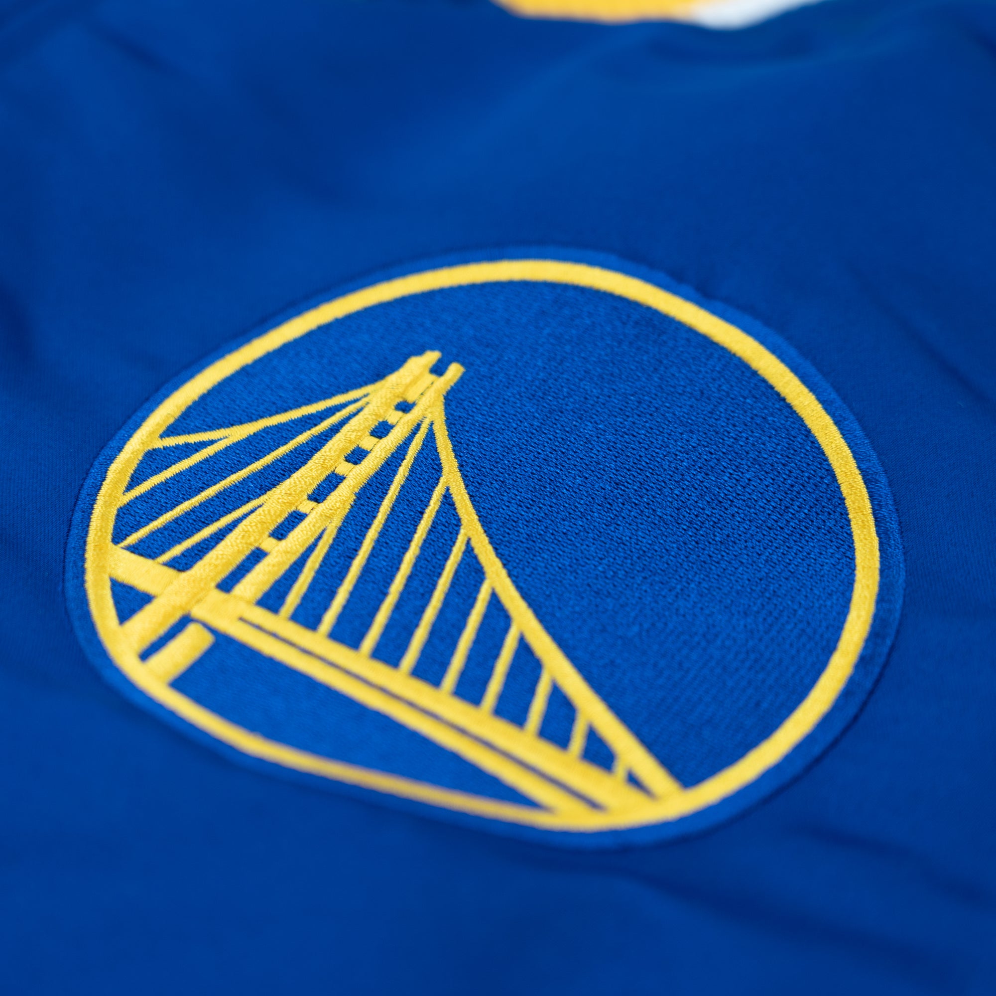 Golden State Warriors New Era USA EDITION Stitched Satin NBA Jacke Blau