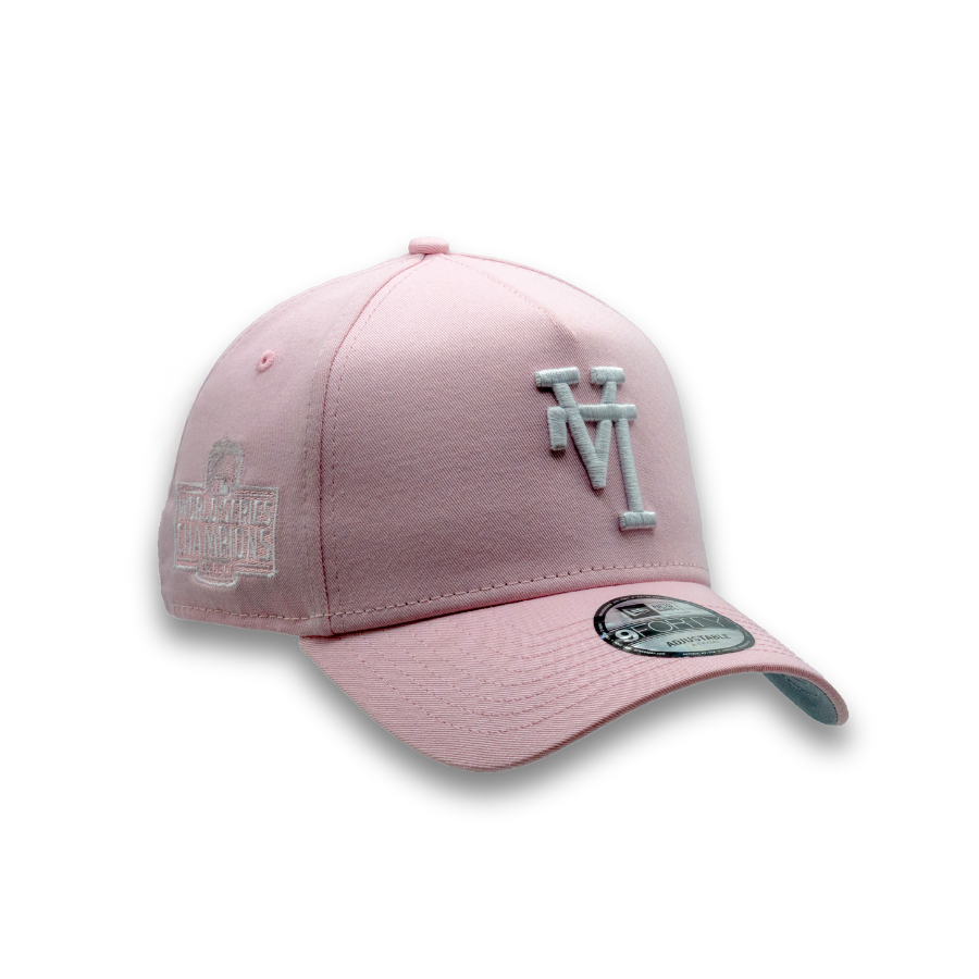 Los Angeles Dodgers Upside Down New Era 9FORTY A-Frame MLB Cap Pink StadiumDreams Exclusive - STADIUMDREAMS