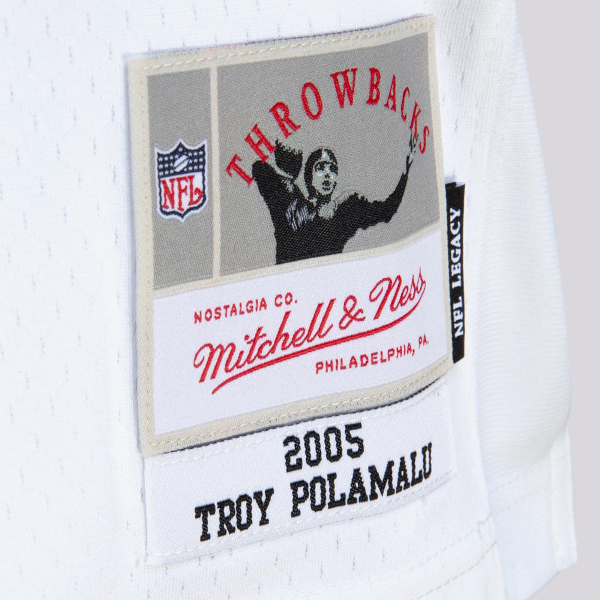 Troy Polamalu #43 Pittsburgh Steelers Mitchell & Ness 2005 Legacy NFL Trikot Weiß