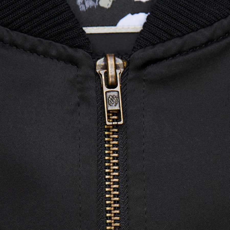 Kansas City Chiefs Mitchell & Ness Team Leader Satin Bomber NFL Jacke Schwarz - STADIUMDREAMS