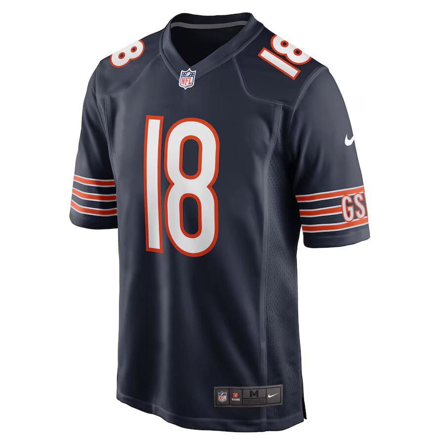 Caleb Williams #18 Chicago Bears Nike Game NFL Football Trikot Navy - STADIUMDREAMS