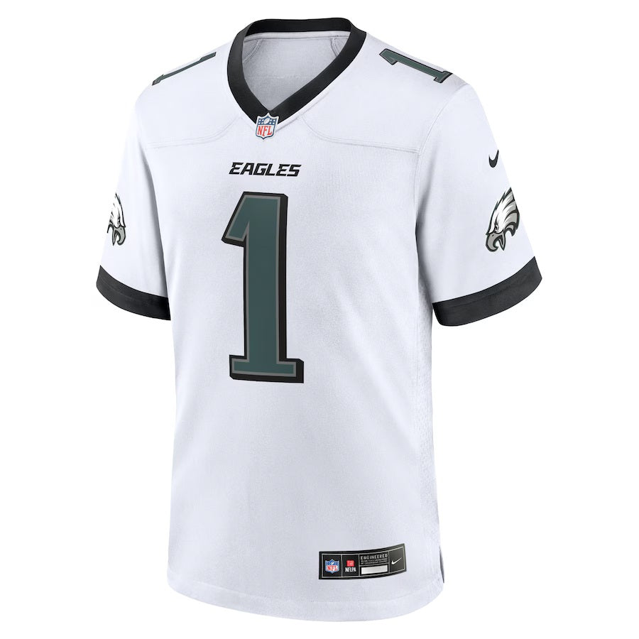 Jalen Hurts #1 Philadelphia Eagles Nike Road Game NFL Trikot Weiß - STADIUMDREAMS