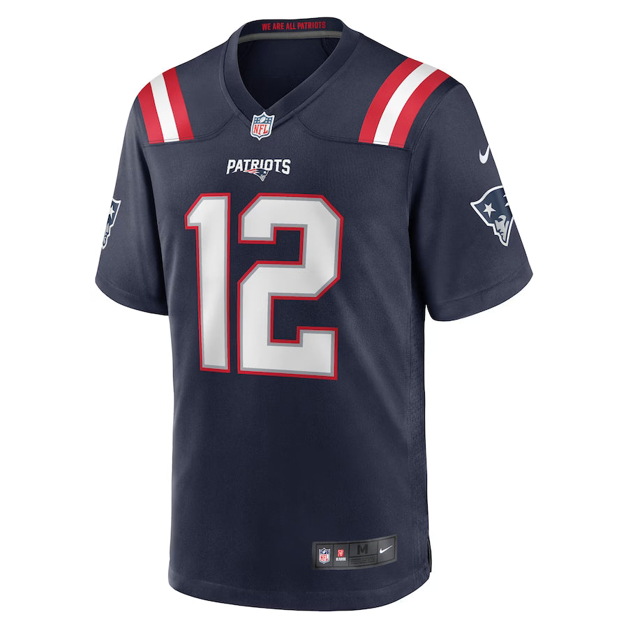 Tom Brady #12 New England Patriots Nike Game NFL Football Trikot Navy