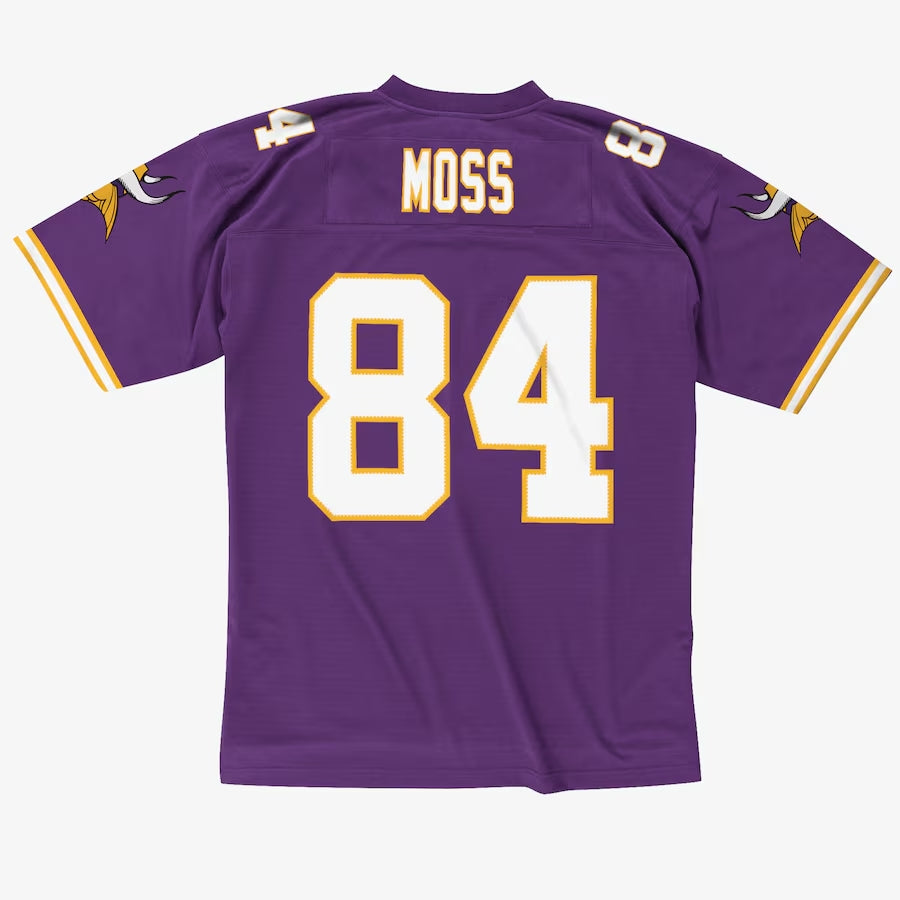 Randy Moss #84 Minnesota Vikings Mitchell & Ness NFL Football Trikot 1998 Lila - STADIUMDREAMS