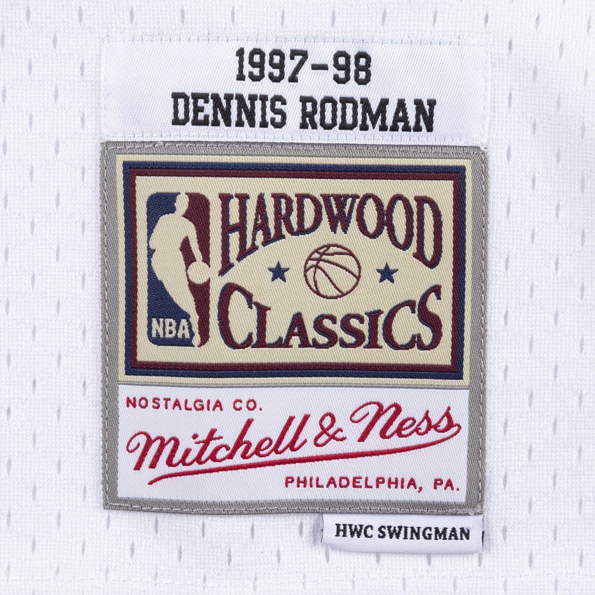 Chicago Bulls Dennis Rodman NBA Swingman Trikot 1997-1998 weiss - STADIUMDREAMS