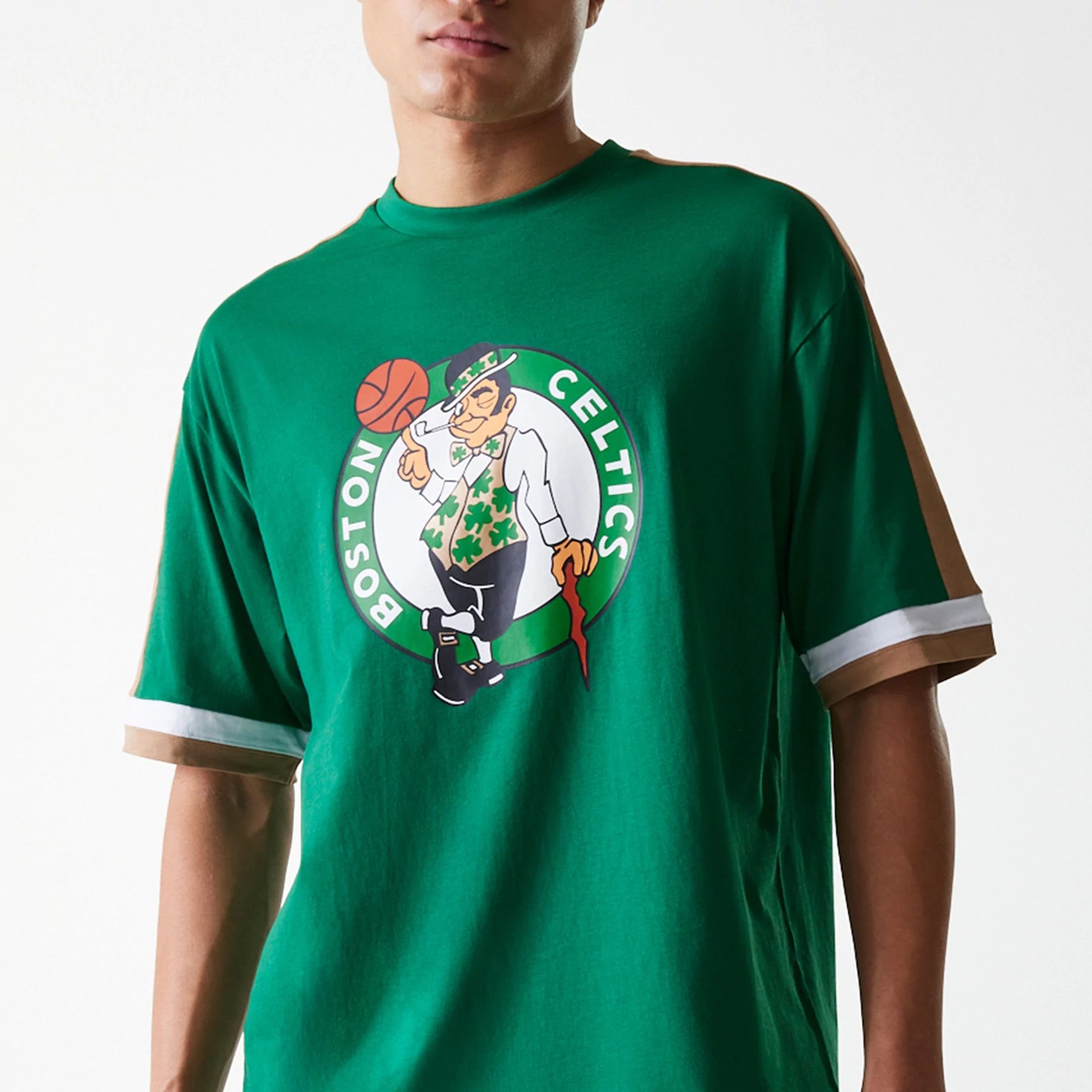 Boston Celtics New Era NBA Panel T-Shirt Grün - STADIUMDREAMS