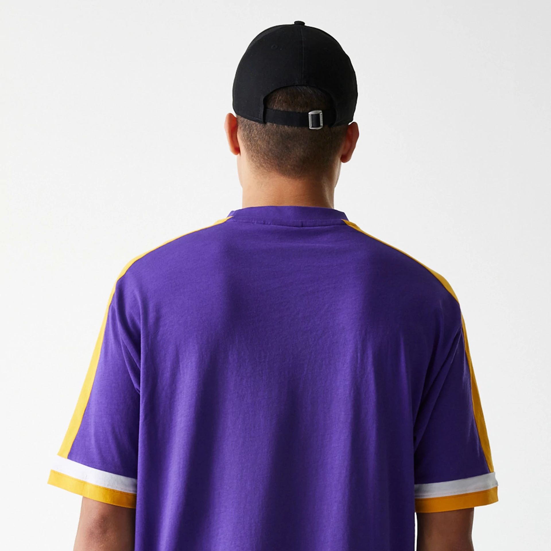 Los Angeles Lakers New Era NBA Panel T-Shirt Lila - STADIUMDREAMS