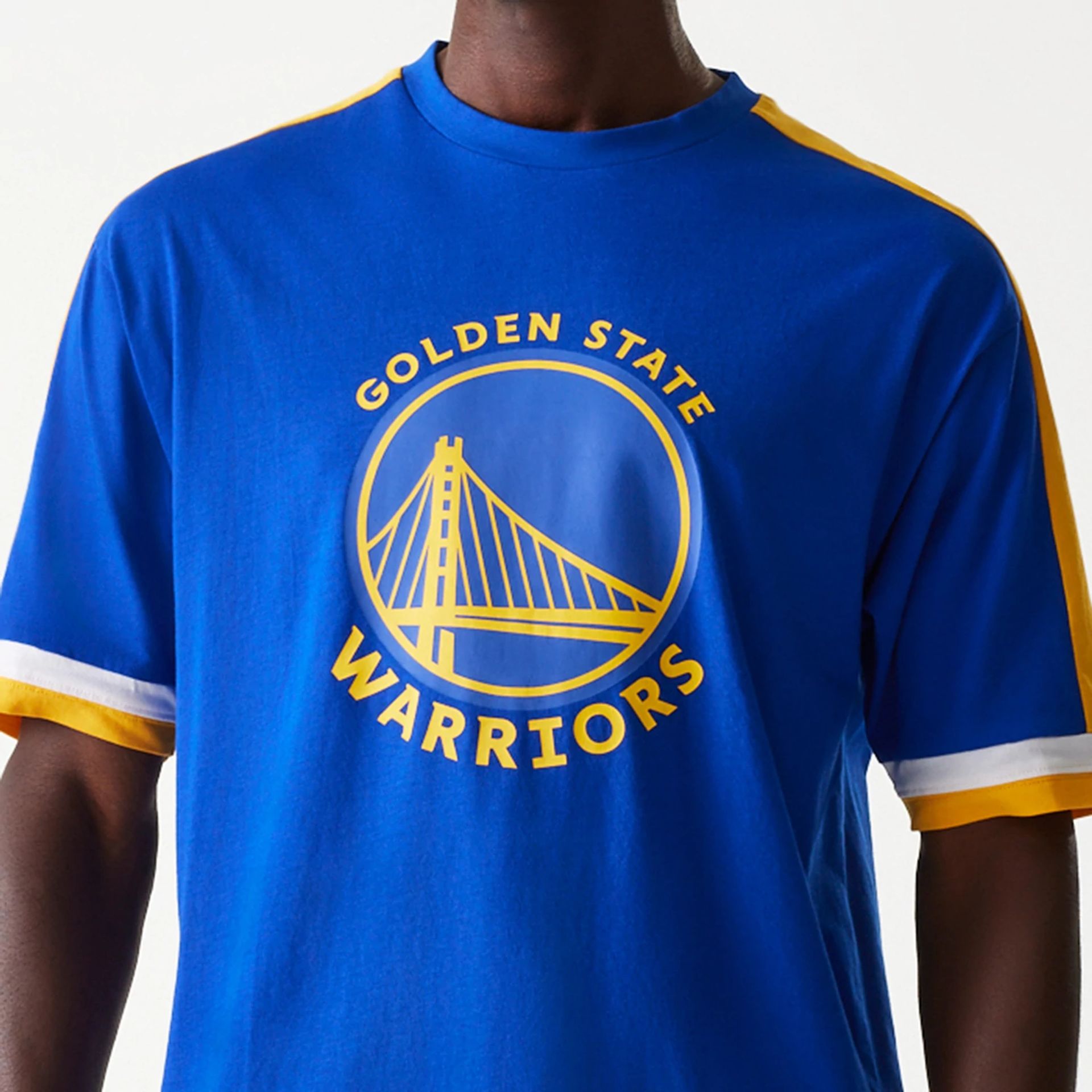 Golden State Warriors New Era NBA Panel T-Shirt Blau - STADIUMDREAMS