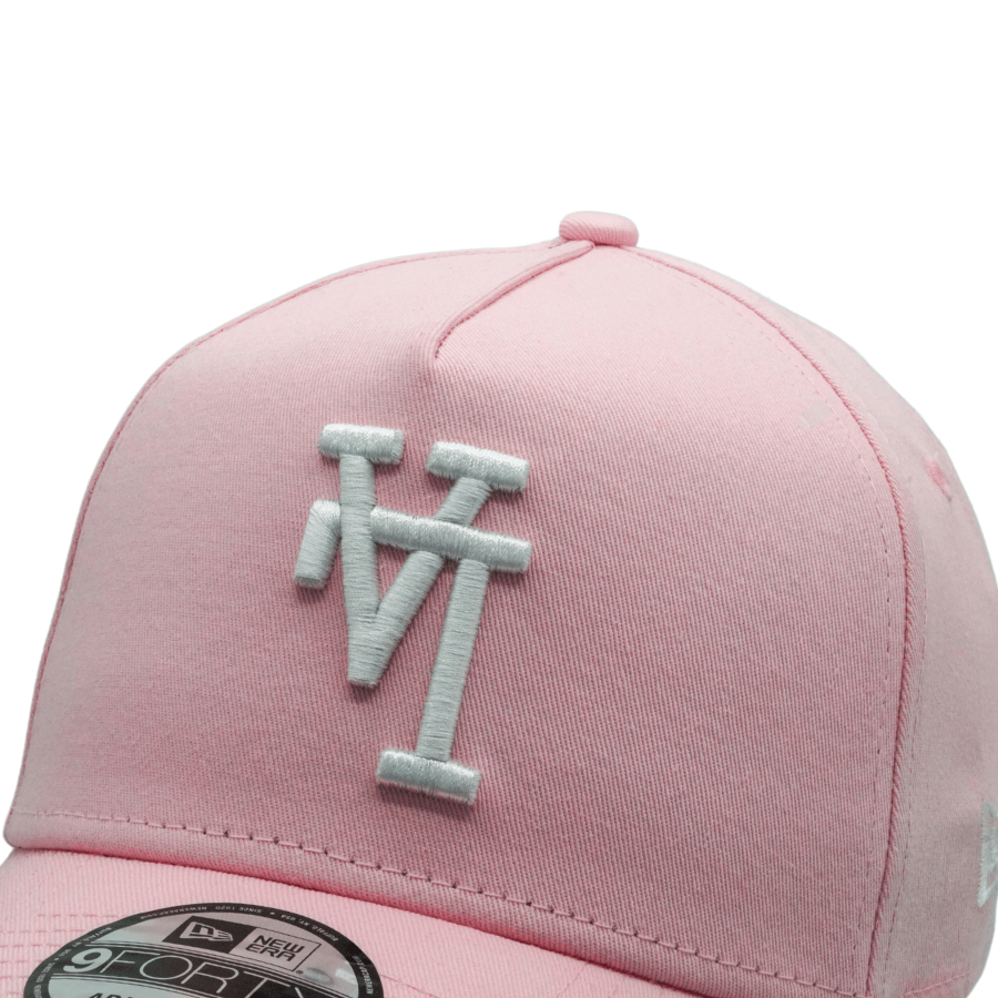 Los Angeles Dodgers Upside Down New Era 9FORTY A-Frame MLB Cap Pink StadiumDreams Exclusive - STADIUMDREAMS