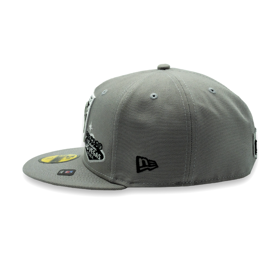 Las Vegas Raiders Premium Patches New Era 59FIFTY NFL Cap Grau StadiumDreams Exclusive - STADIUMDREAMS