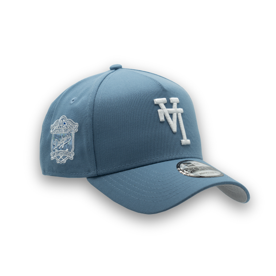 Los Angeles Dodgers Upside Down New Era 9FORTY A-Frame MLB Cap Faded Blau StadiumDreams Exclusive - STADIUMDREAMS
