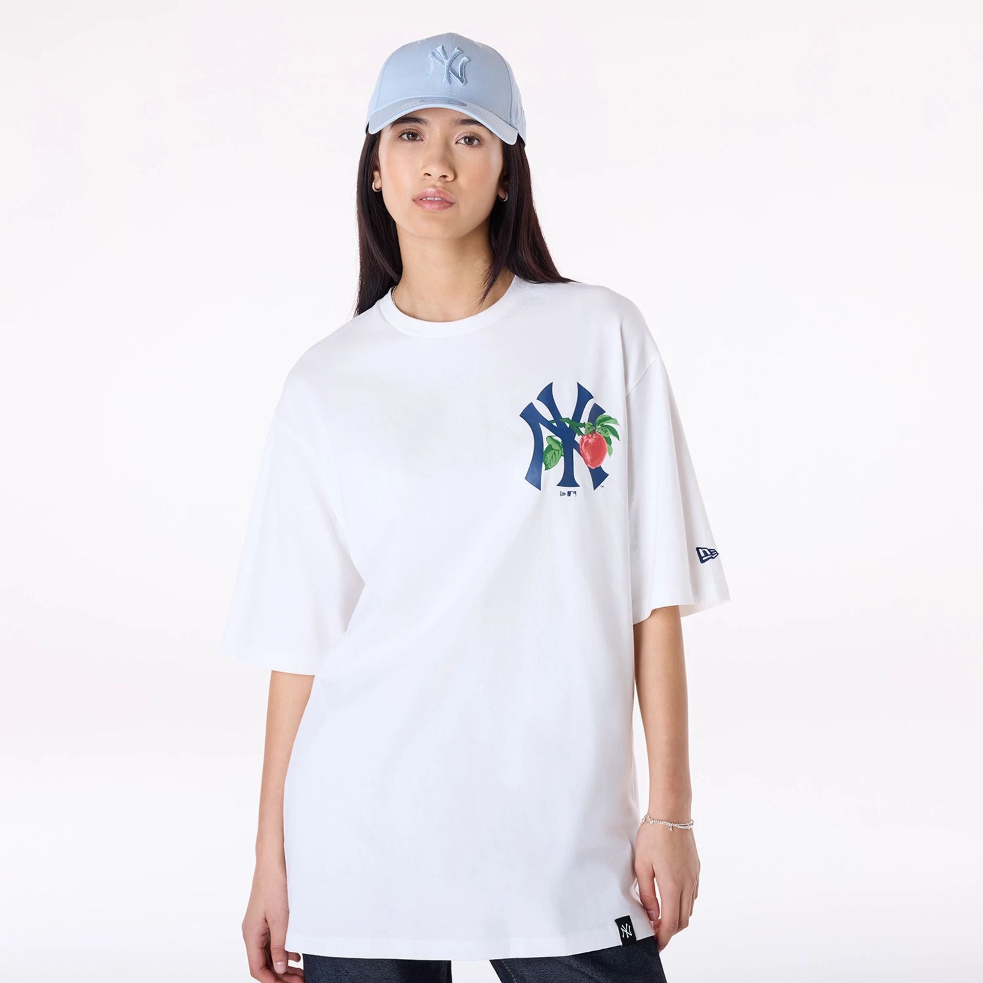 New York Yankees New Era Fruit Backprint MLB T-Shirt Weiß