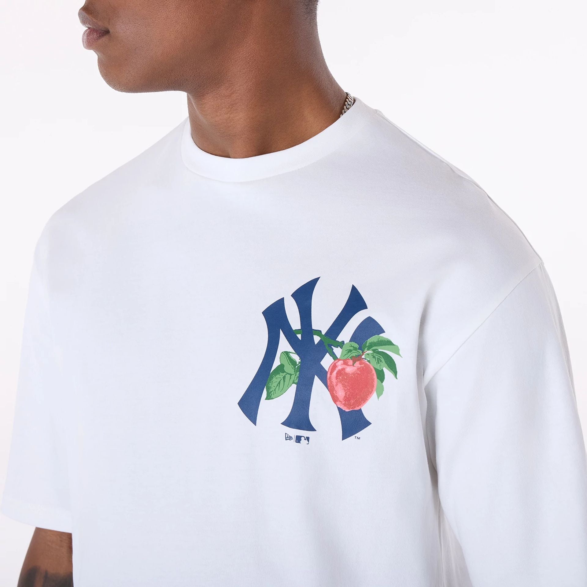 New York Yankees New Era Fruit Backprint MLB T-Shirt Weiß