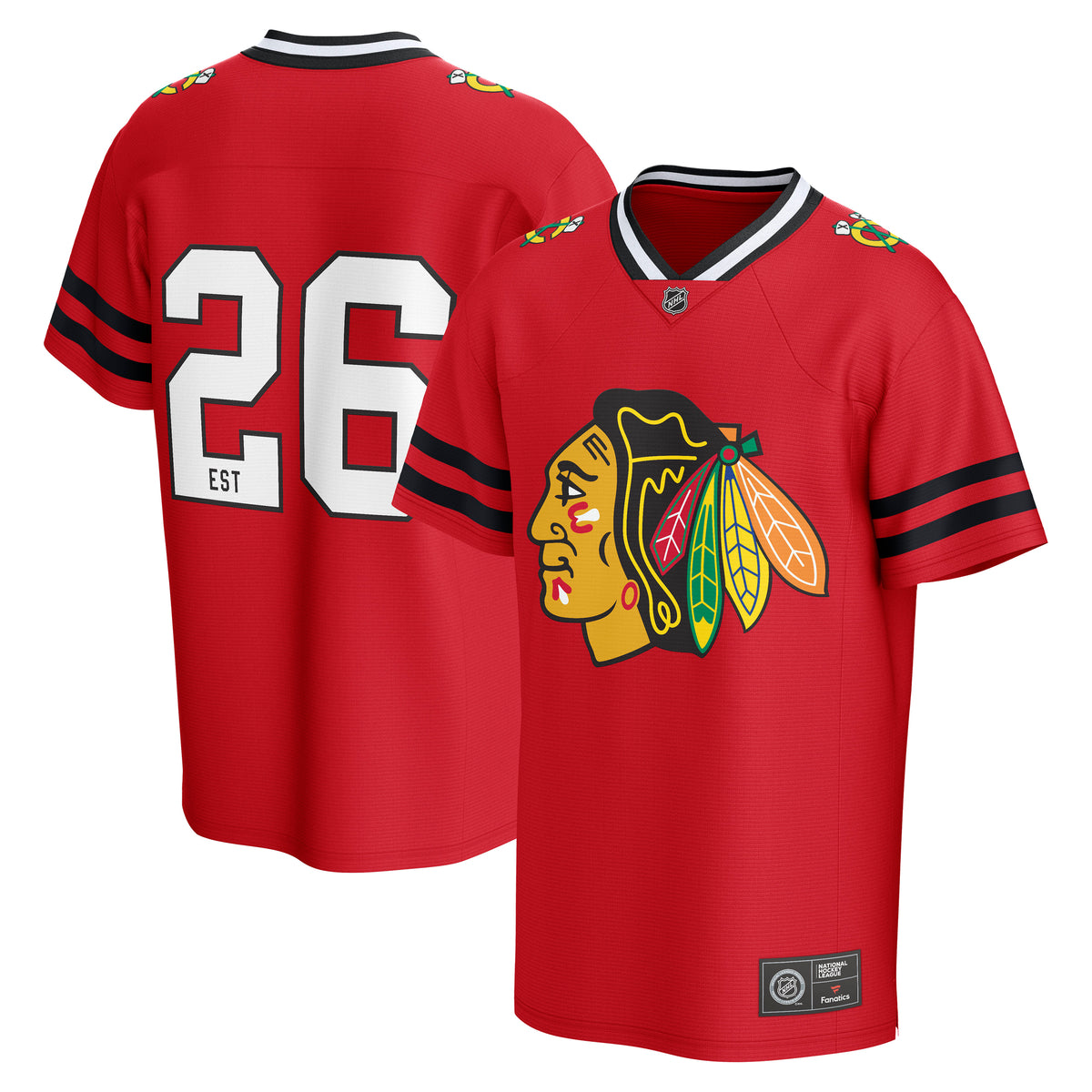 Chicago Blackhawks Fanatics Core Foundation NHL Trikot Rot - STADIUMDREAMS