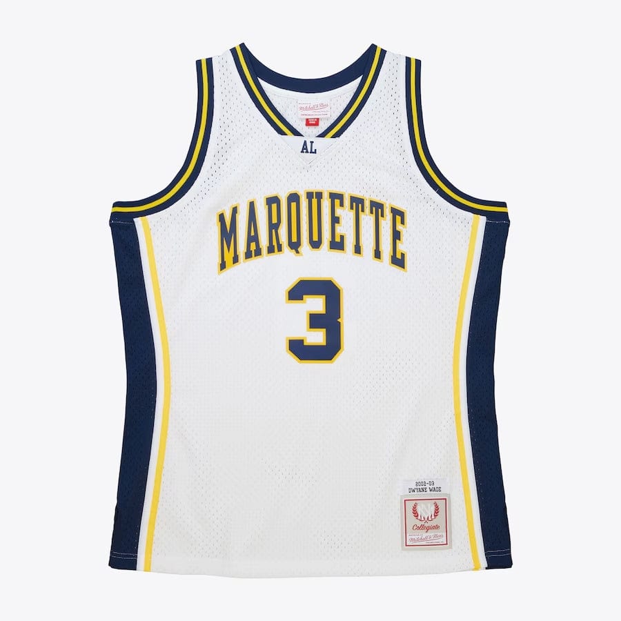 Dwyane Wade #3 Marquette Golden Eagles Mitchell & Ness NCAA Swingman Trikot 2003 Weiß - STADIUMDREAMS