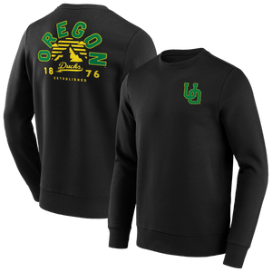 Oregon Ducks Fanatics NCAA Hometown Grafik College Crewneck Sweatshirt Schwarz - STADIUMDREAMS