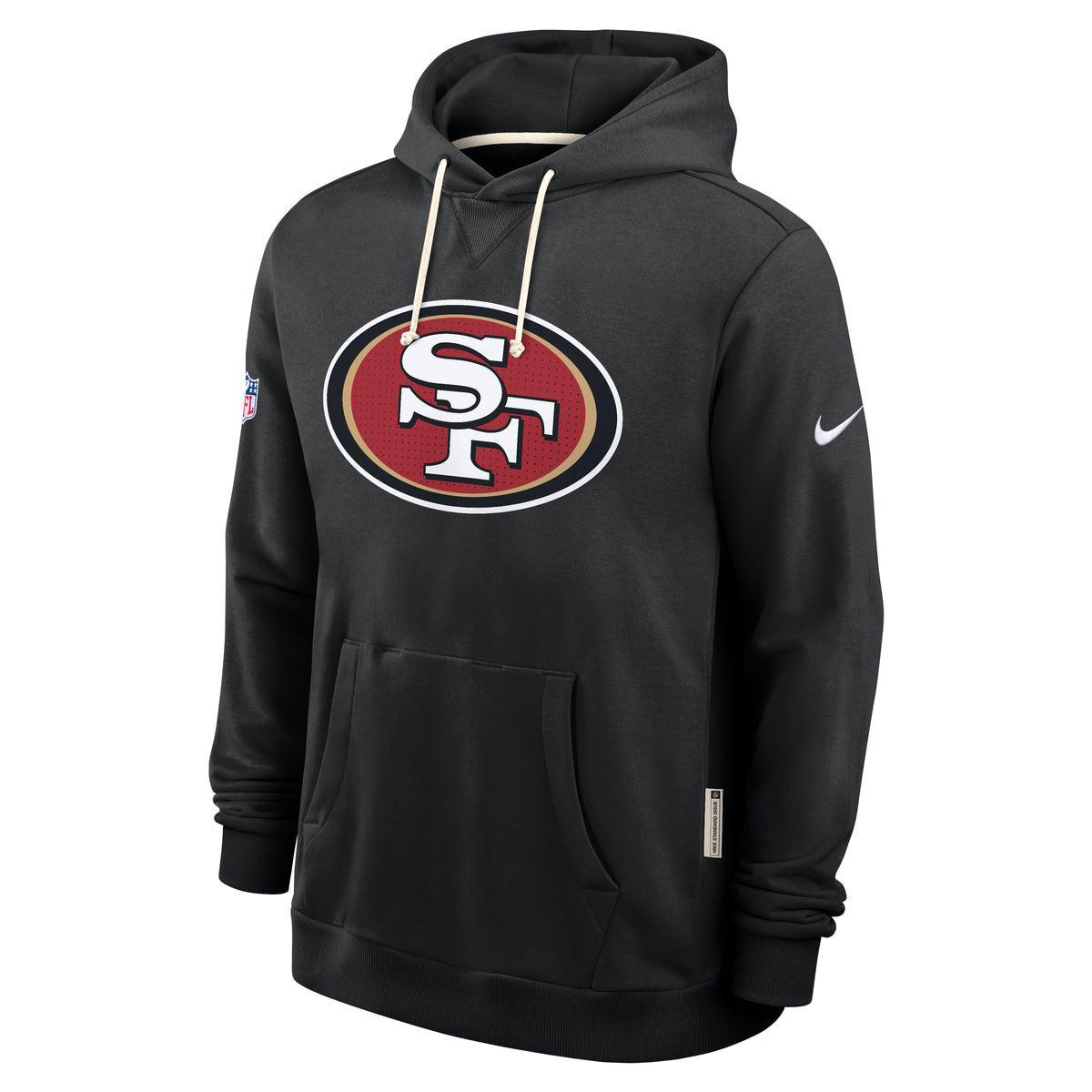 San Francisco 49ers 2025 NFL Sideline Nike Standard Issue Hoodie Schwarz
