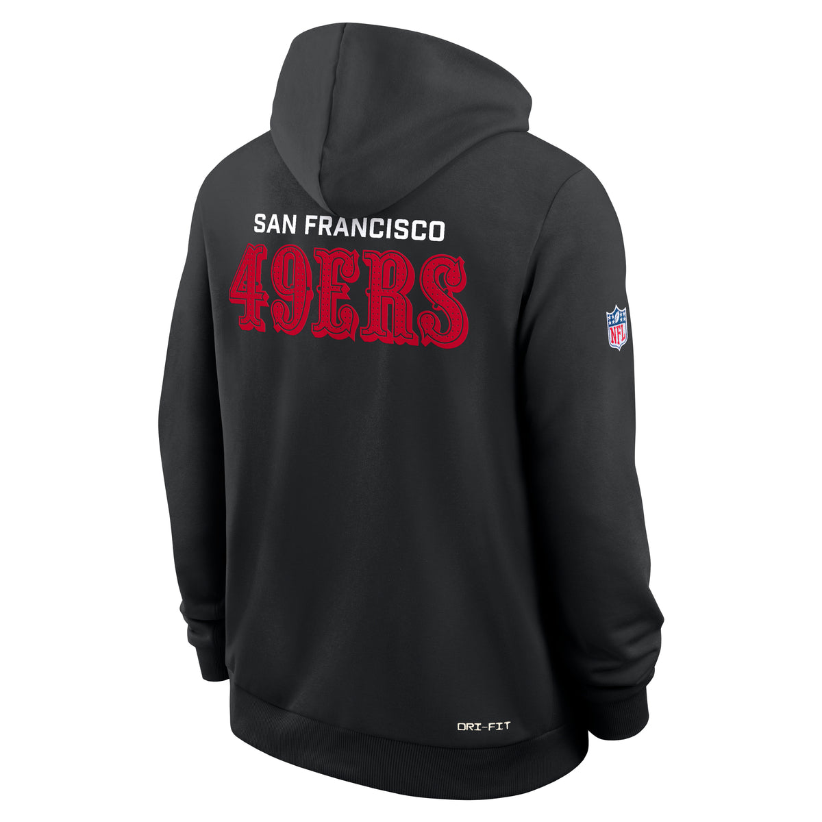 San Francisco 49ers 2025 NFL Sideline Nike Standard Issue Hoodie Schwarz