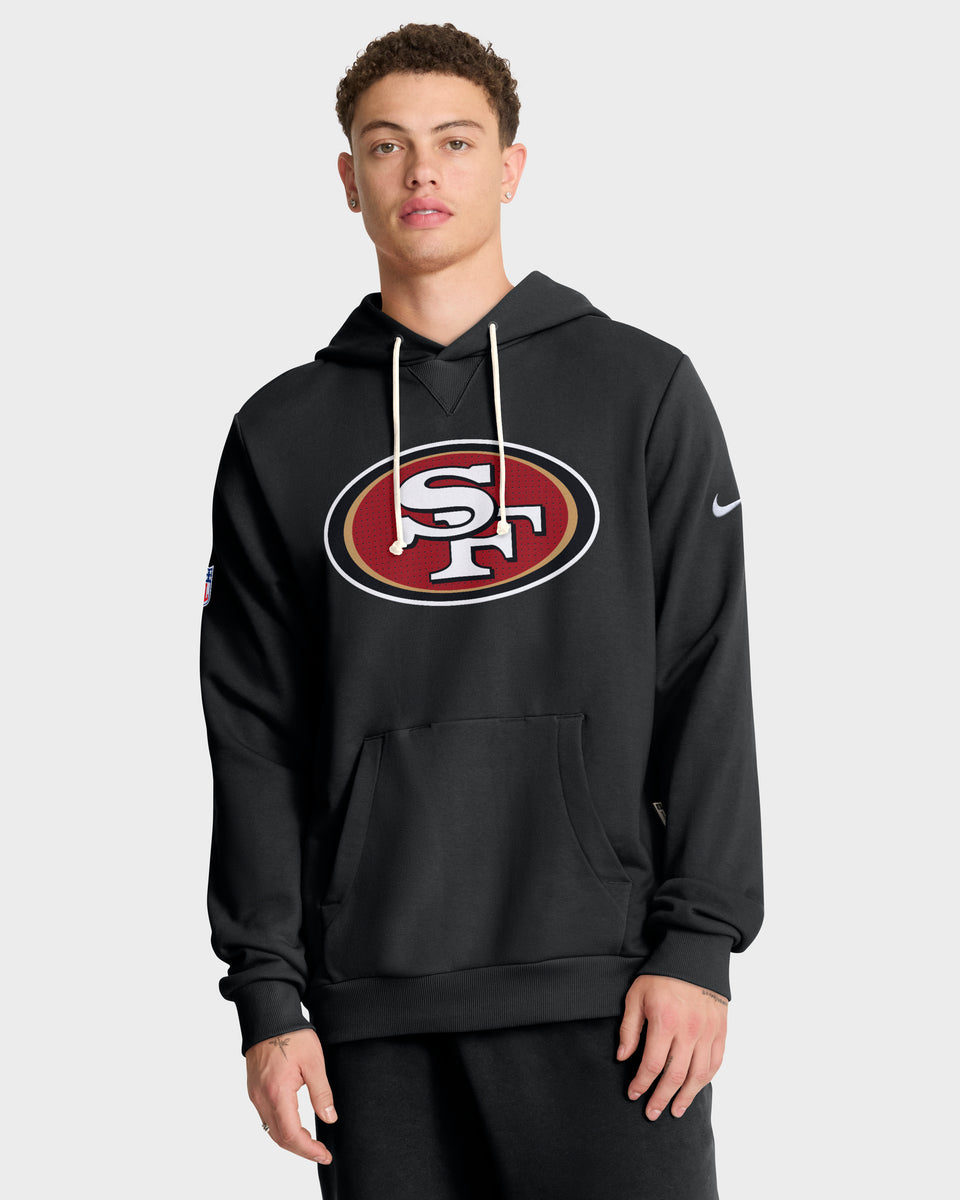 San Francisco 49ers 2025 NFL Sideline Nike Standard Issue Hoodie Schwarz