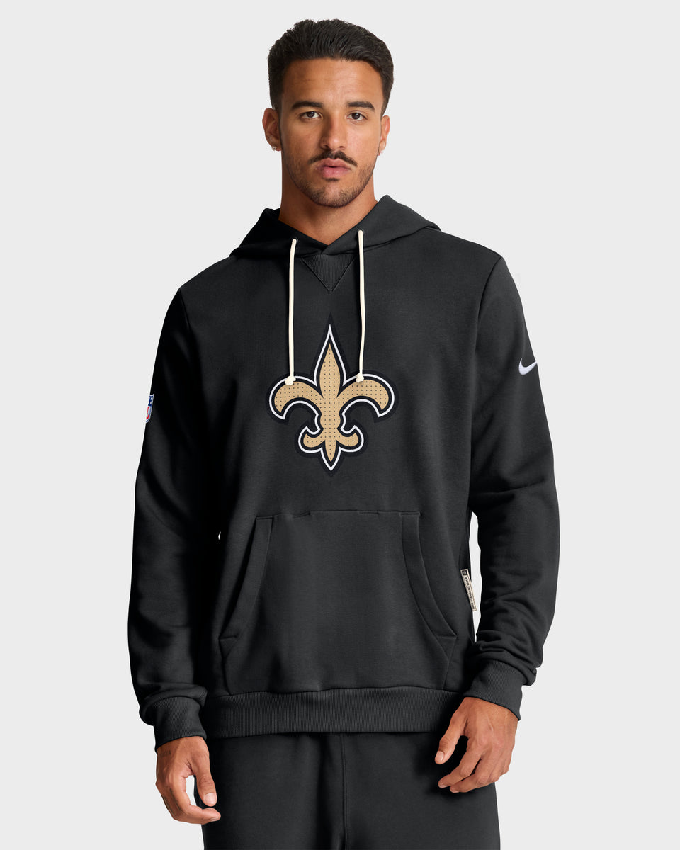 New Orleans Saints 2025 NFL Sideline Nike Standard Issue Hoodie Schwarz