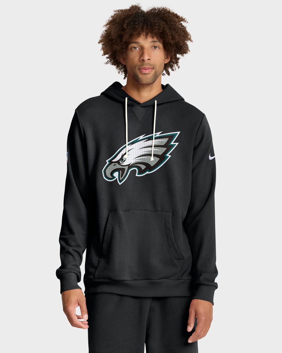 Philadelphia Eagles 2025 NFL Sideline Nike Standard Issue Hoodie Schwarz