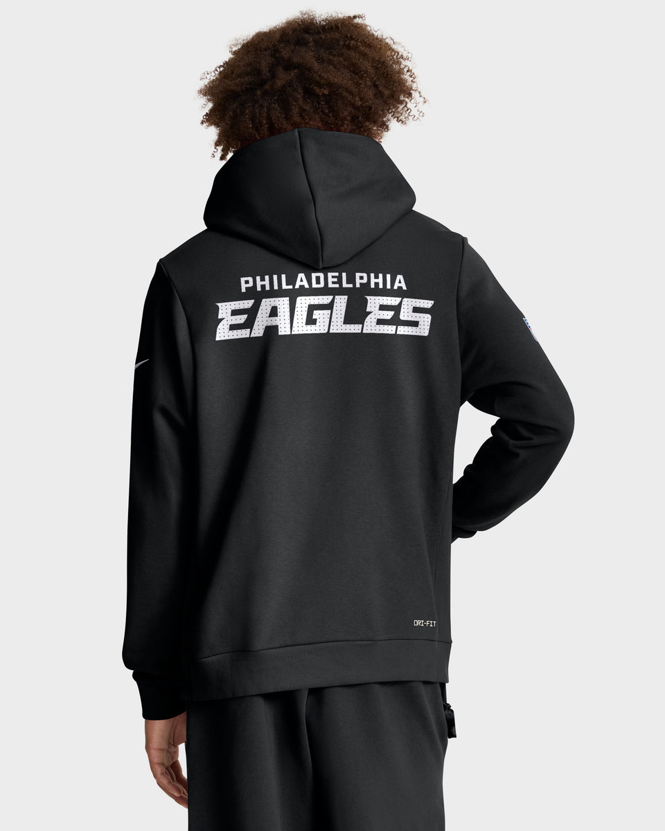 Philadelphia Eagles 2025 NFL Sideline Nike Standard Issue Hoodie Schwarz