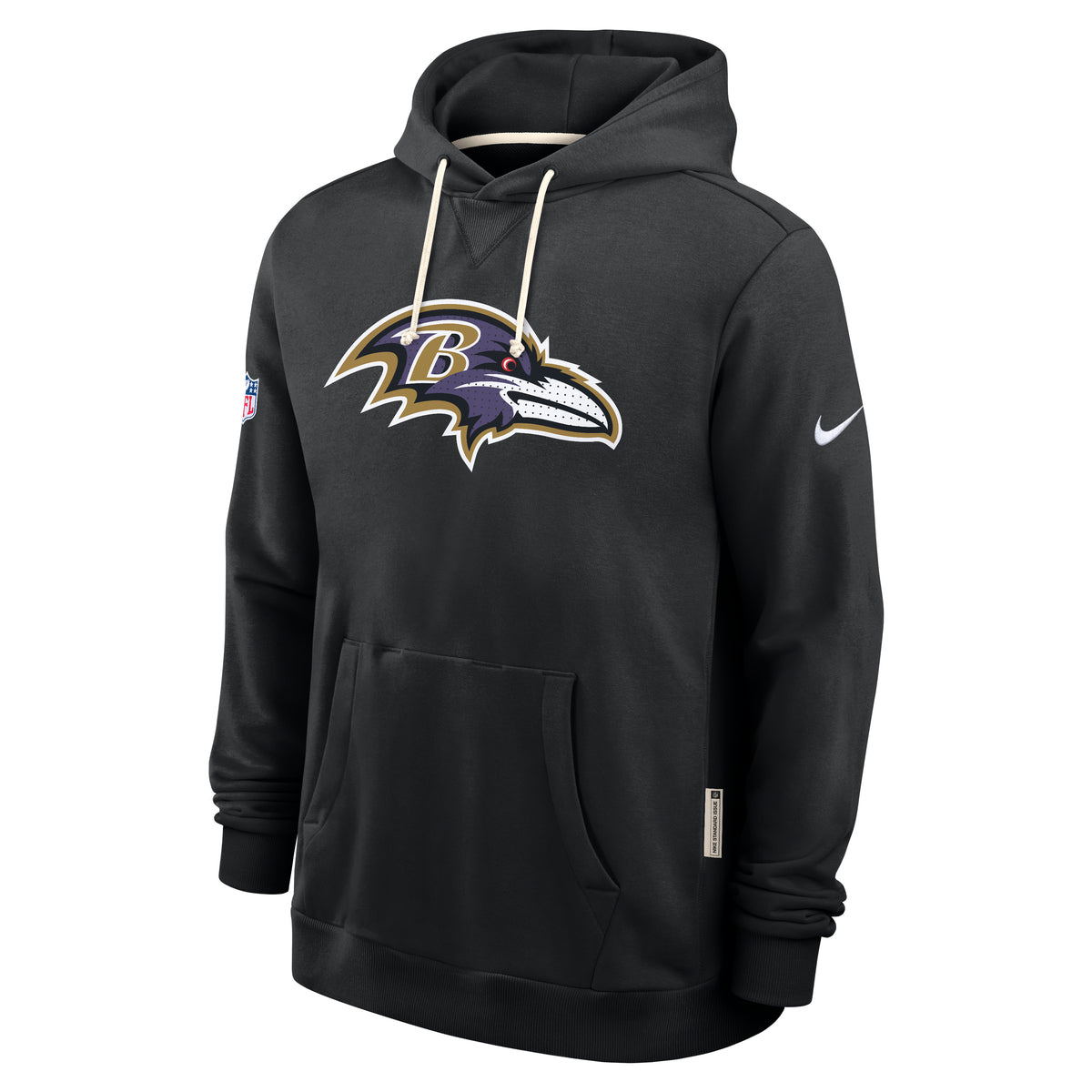 Baltimore Ravens 2025 NFL Sideline Nike Standard Issue Hoodie Schwarz