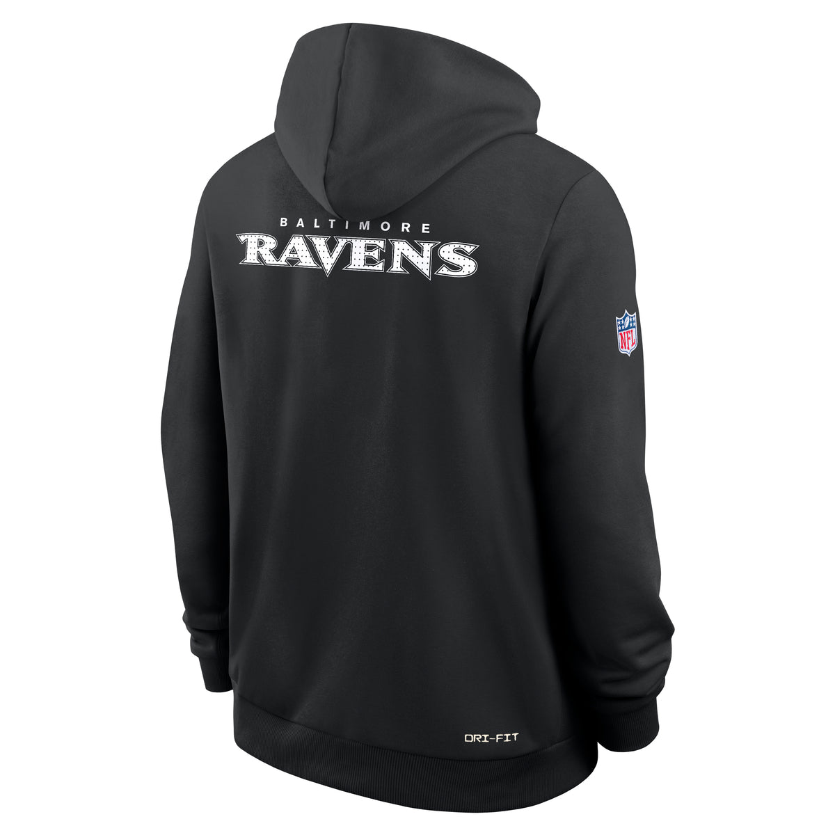 Baltimore Ravens 2025 NFL Sideline Nike Standard Issue Hoodie Schwarz