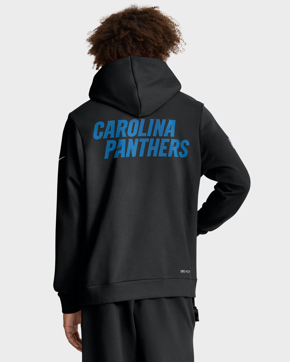 Carolina Panthers 2025 NFL Sideline Nike Standard Issue Hoodie Schwarz