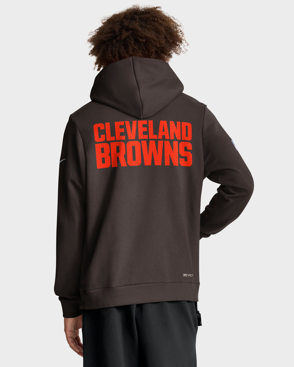 Cleveland Browns 2025 NFL Sideline Nike Standard Issue Hoodie Braun