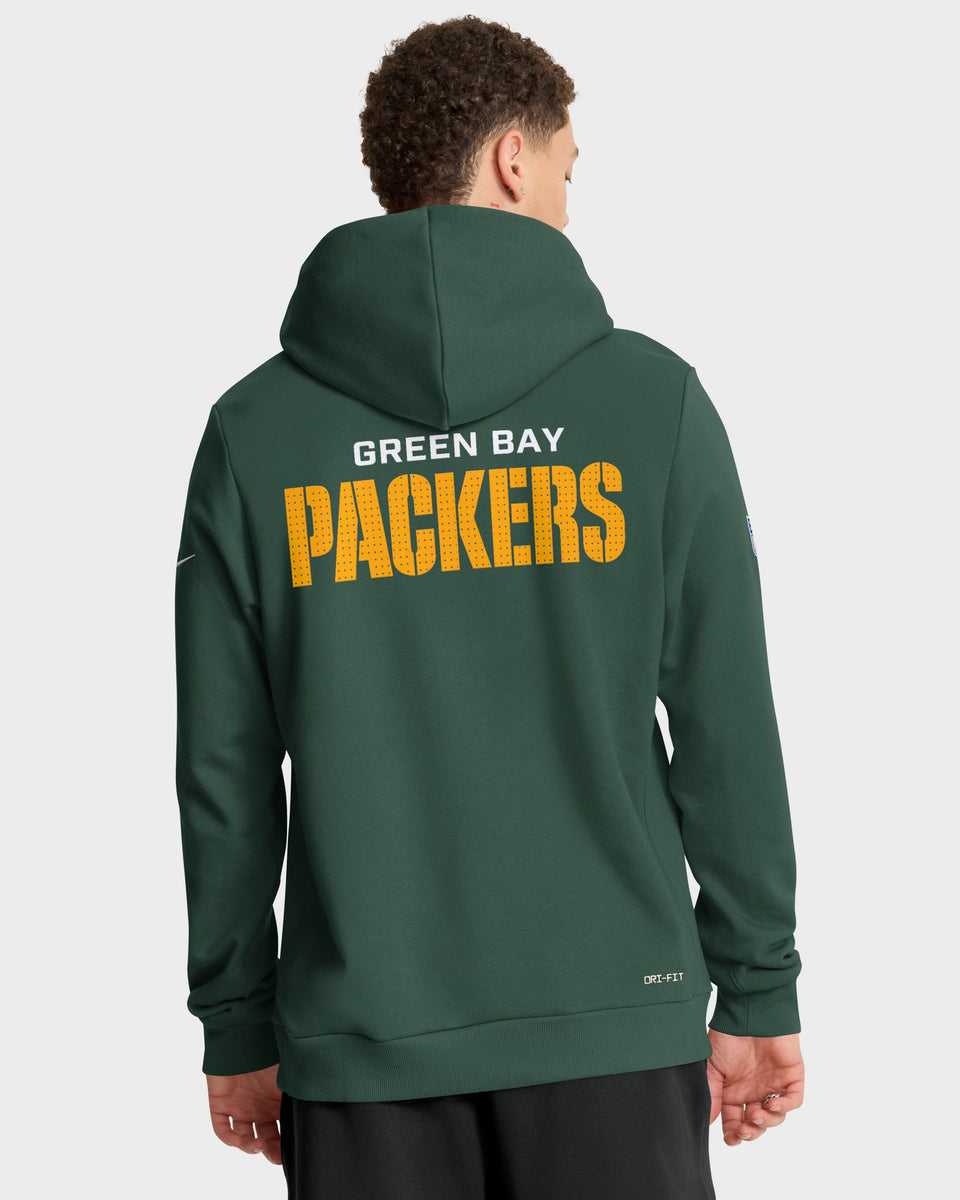 Green Bay Packers 2025 NFL Sideline Nike Standard Issue Hoodie Grün