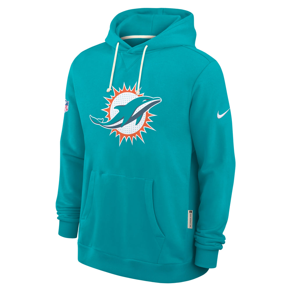 Miami Dolphins 2025 Nike NFL Sideline Standard Issue Hoodie Türkis