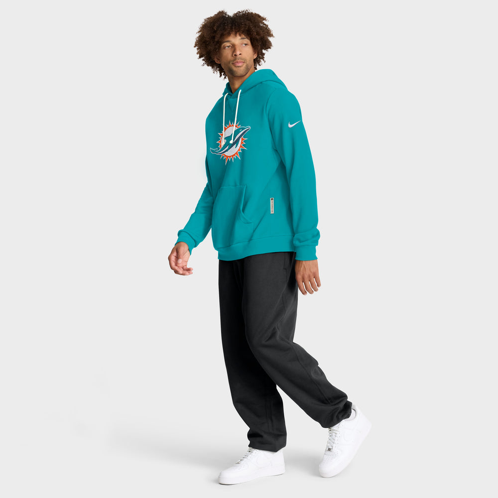Miami Dolphins 2025 Nike NFL Sideline Standard Issue Hoodie Türkis