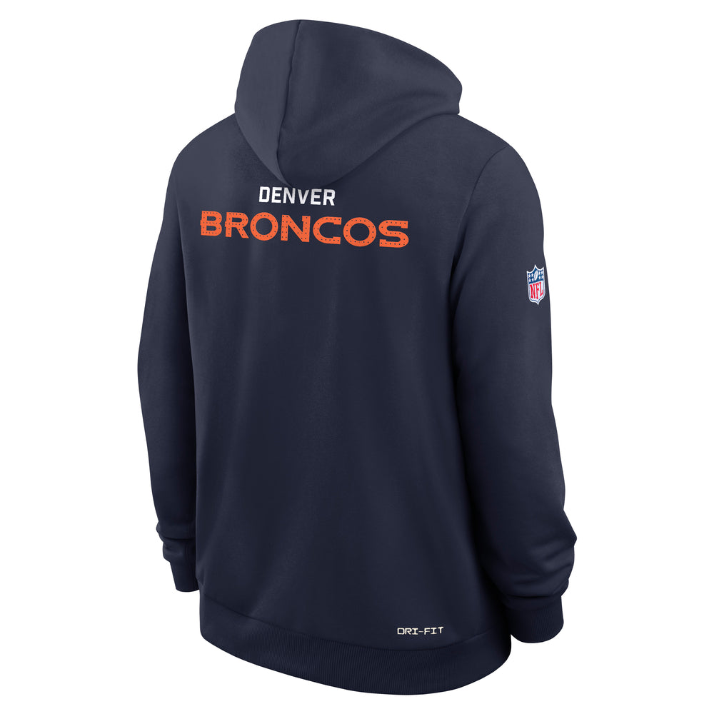 Denver Broncos 2025 Nike NFL Sideline Standard Issue Hoodie Navyblau