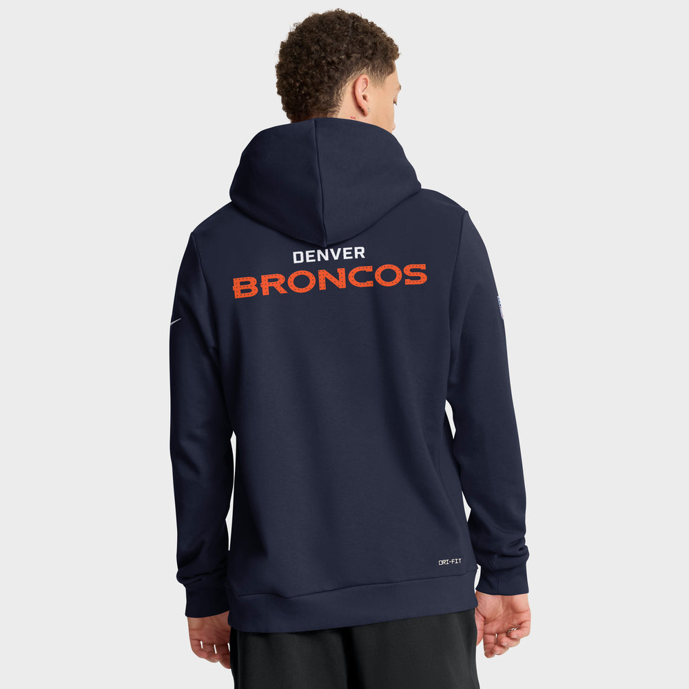 Denver Broncos 2025 Nike NFL Sideline Standard Issue Hoodie Navyblau
