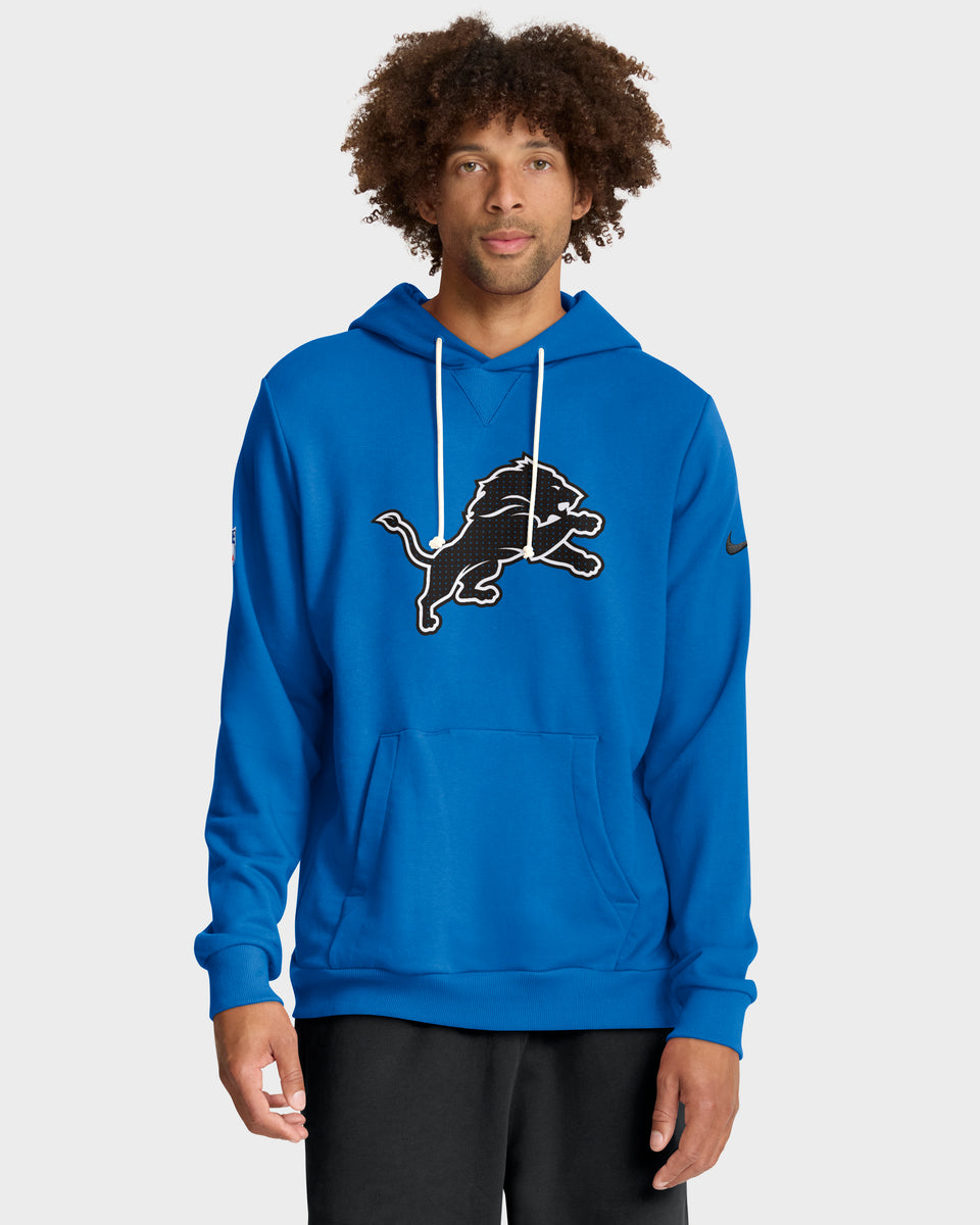Detroit Lions 2025 NFL Sideline Nike Standard Issue Hoodie Blau