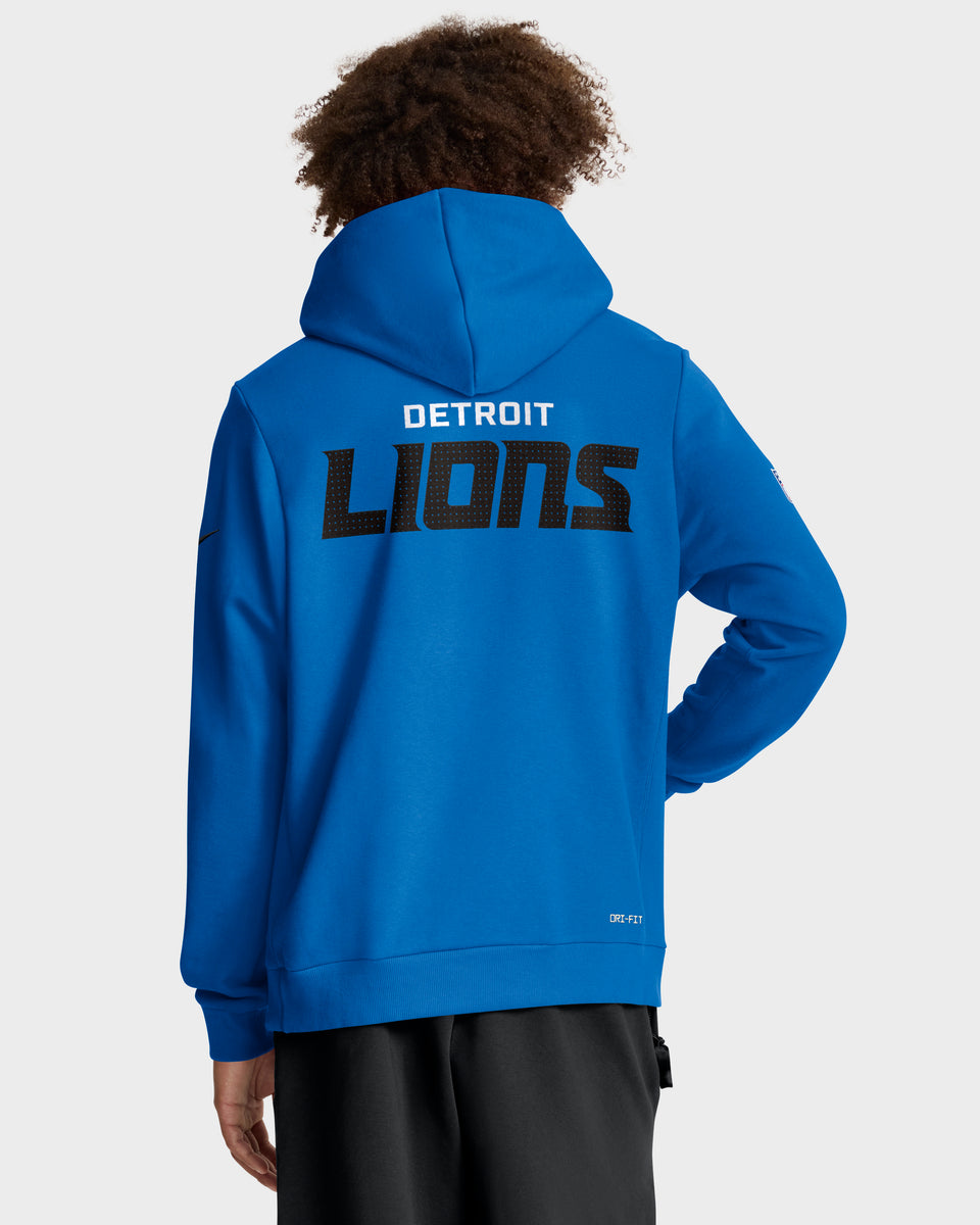 Detroit Lions 2025 NFL Sideline Nike Standard Issue Hoodie Blau