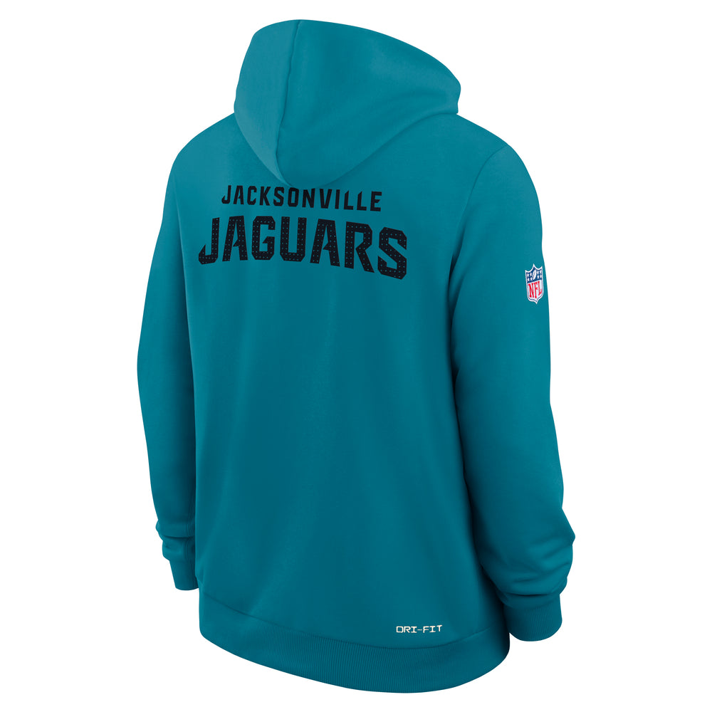 Jacksonville Jaguars 2025 Nike NFL Sideline Standard Issue Hoodie Türkis