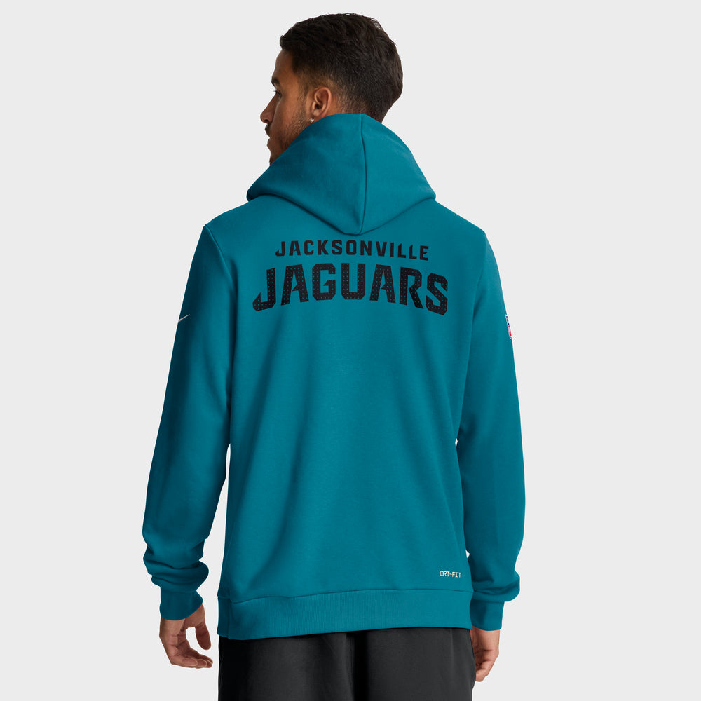Jacksonville Jaguars 2025 Nike NFL Sideline Standard Issue Hoodie Türkis