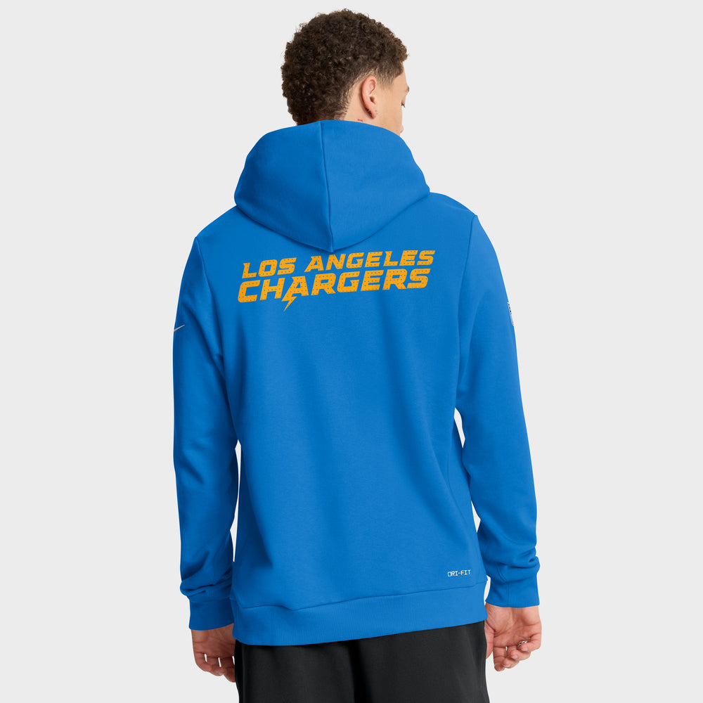 Los Angeles Chargers 2025 Nike NFL Sideline Standard Issue Hoodie Blau