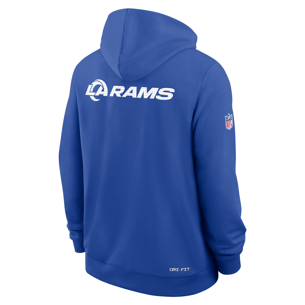 Los Angeles Rams 2025 Nike NFL Sideline Standard Issue Hoodie Blau