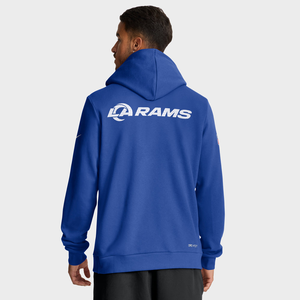 Los Angeles Rams 2025 Nike NFL Sideline Standard Issue Hoodie Blau