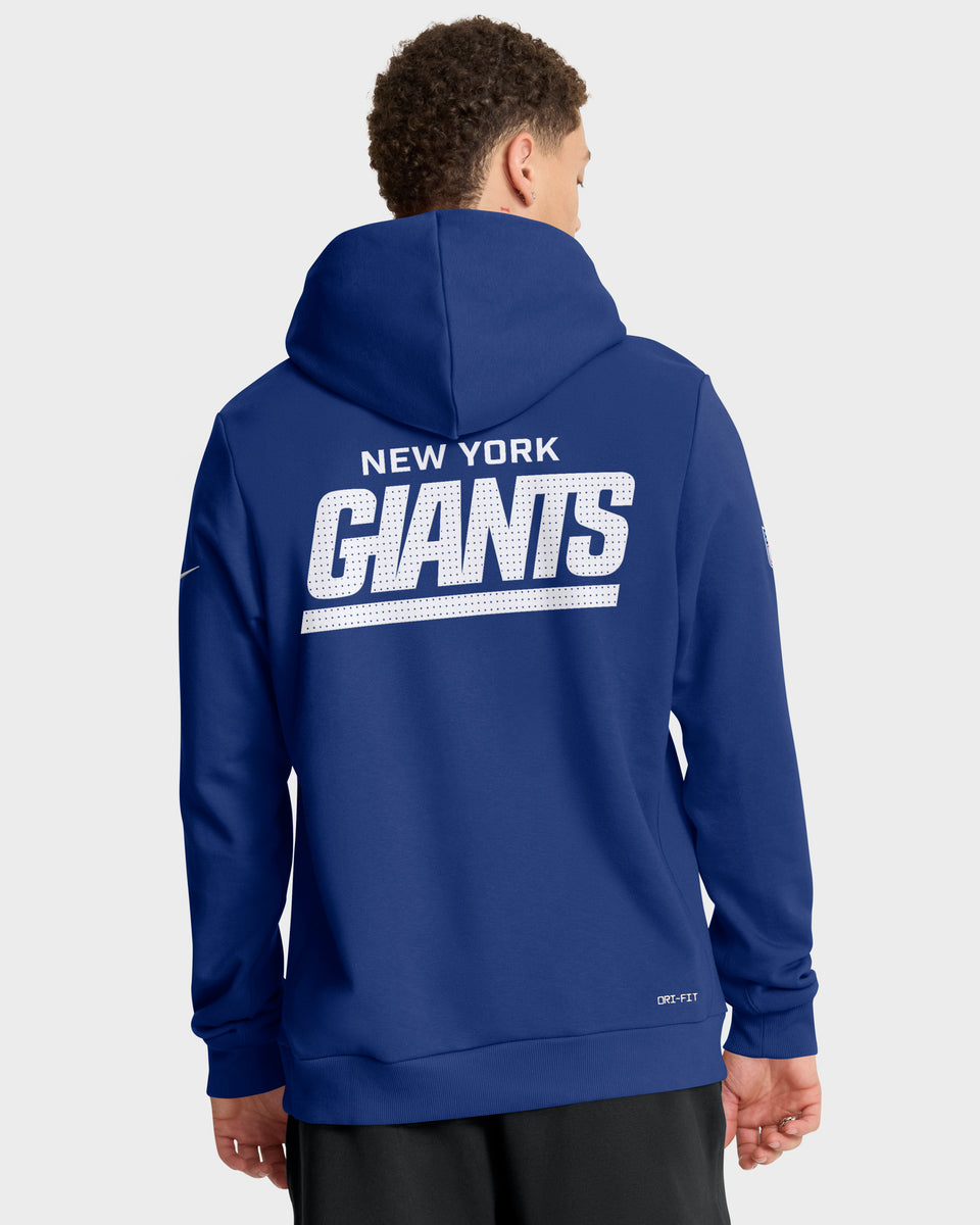New York Giants 2025 NFL Sideline Nike Standard Issue Hoodie Blau