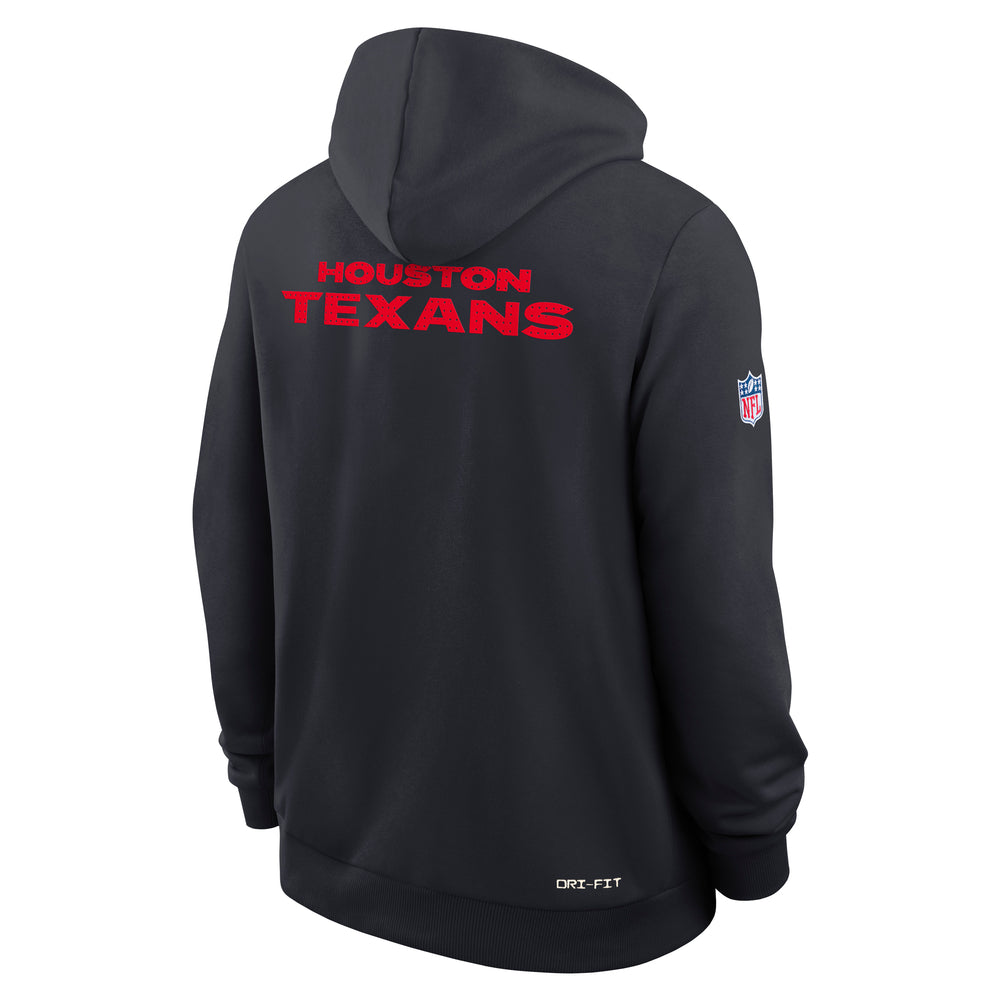Houston Texans 2025 Nike NFL Sideline Standard Issue Hoodie Navyblau