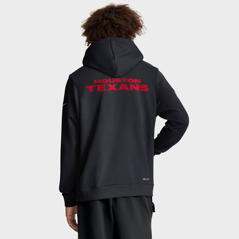 Houston Texans 2025 Nike NFL Sideline Standard Issue Hoodie Navyblau