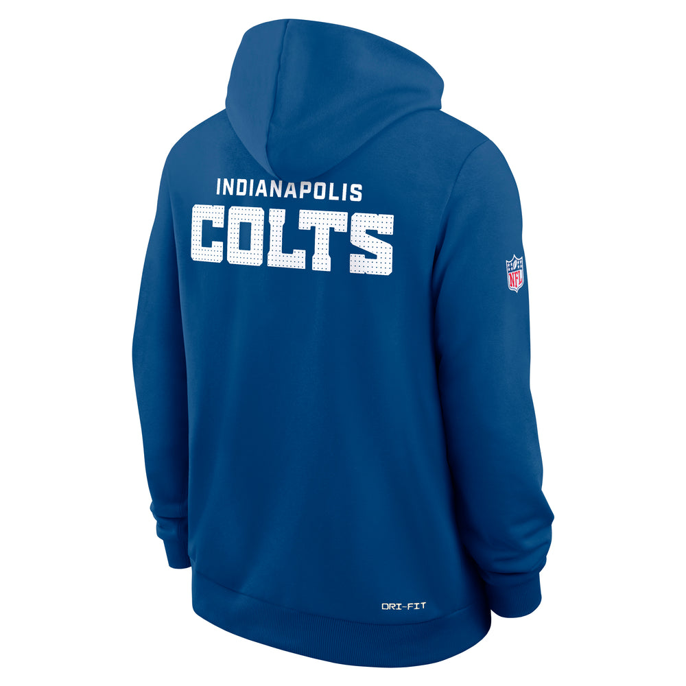Indianapolis Colts 2025 Nike NFL Sideline Standard Issue Hoodie Blau