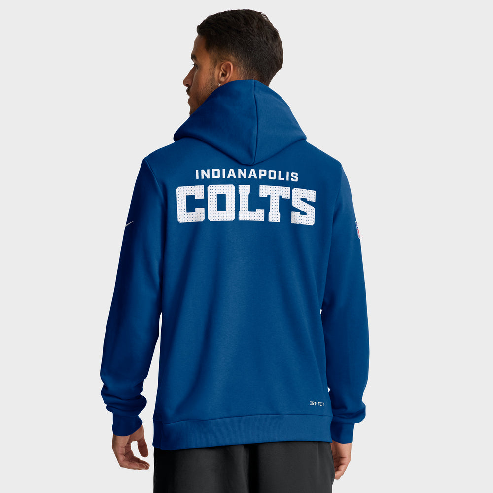 Indianapolis Colts 2025 Nike NFL Sideline Standard Issue Hoodie Blau