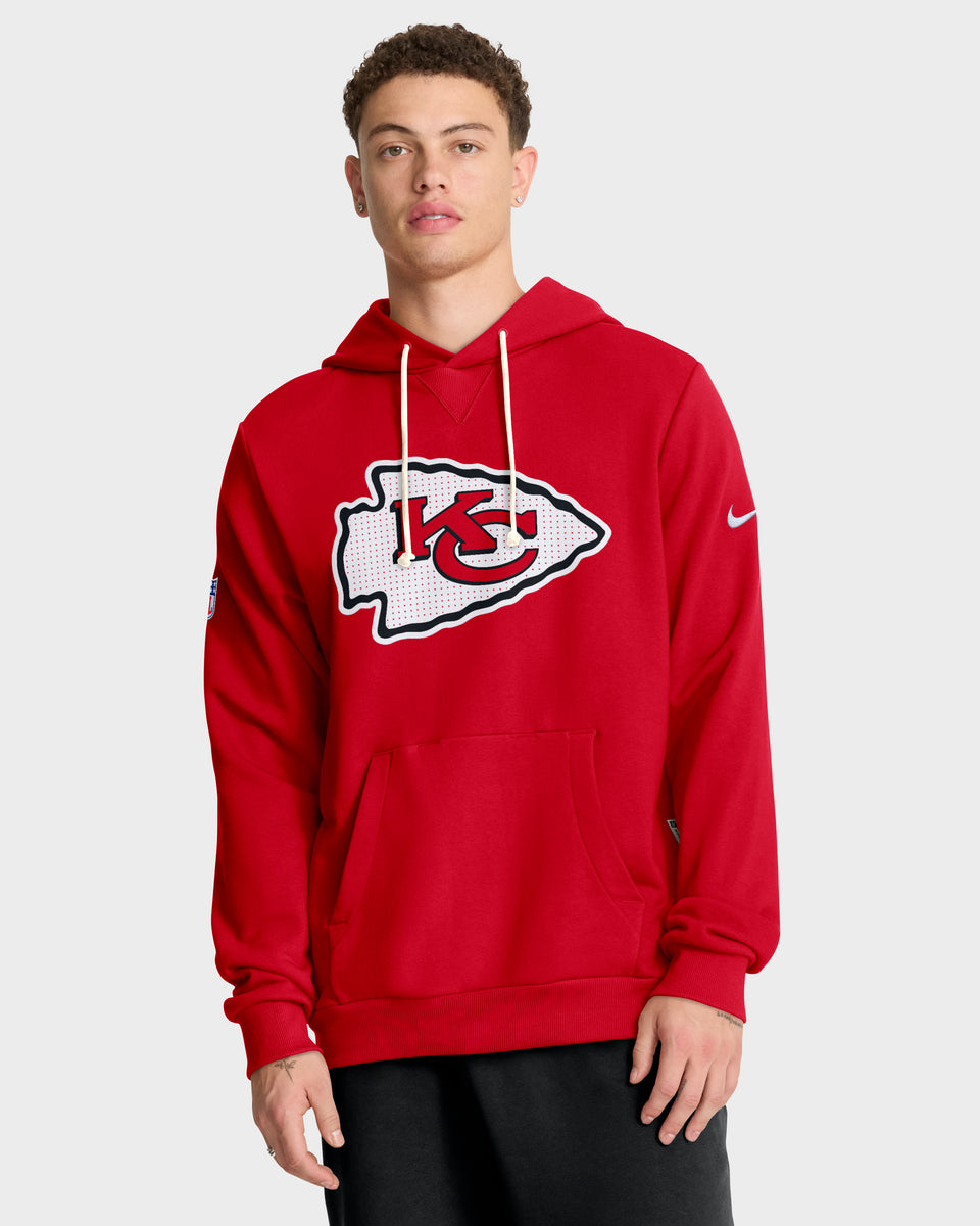 Kansas City Chiefs 2025 NFL Sideline Nike Standard Issue Hoodie Rot