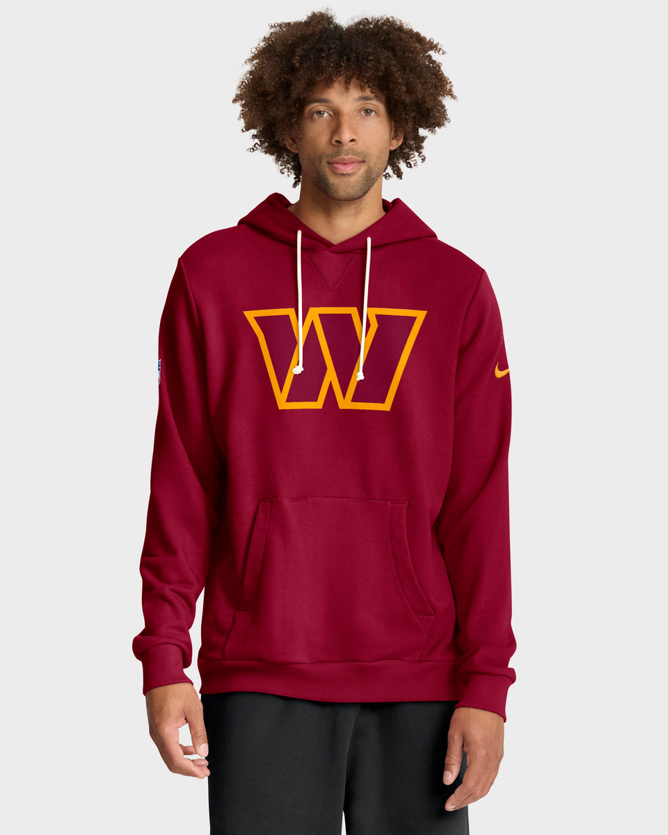 Washington Commanders 2025 NFL Sideline Nike Standard Issue Hoodie Rot